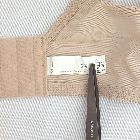 Bali Satin Tracings Underwire Minimizer Bra in Nude Beige - Picture 5 of 6